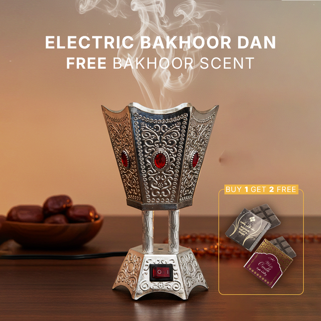 🎁 Royal Imported Bakhoor Value Pack (1 Burner + 2 FREE Fragrances Included)